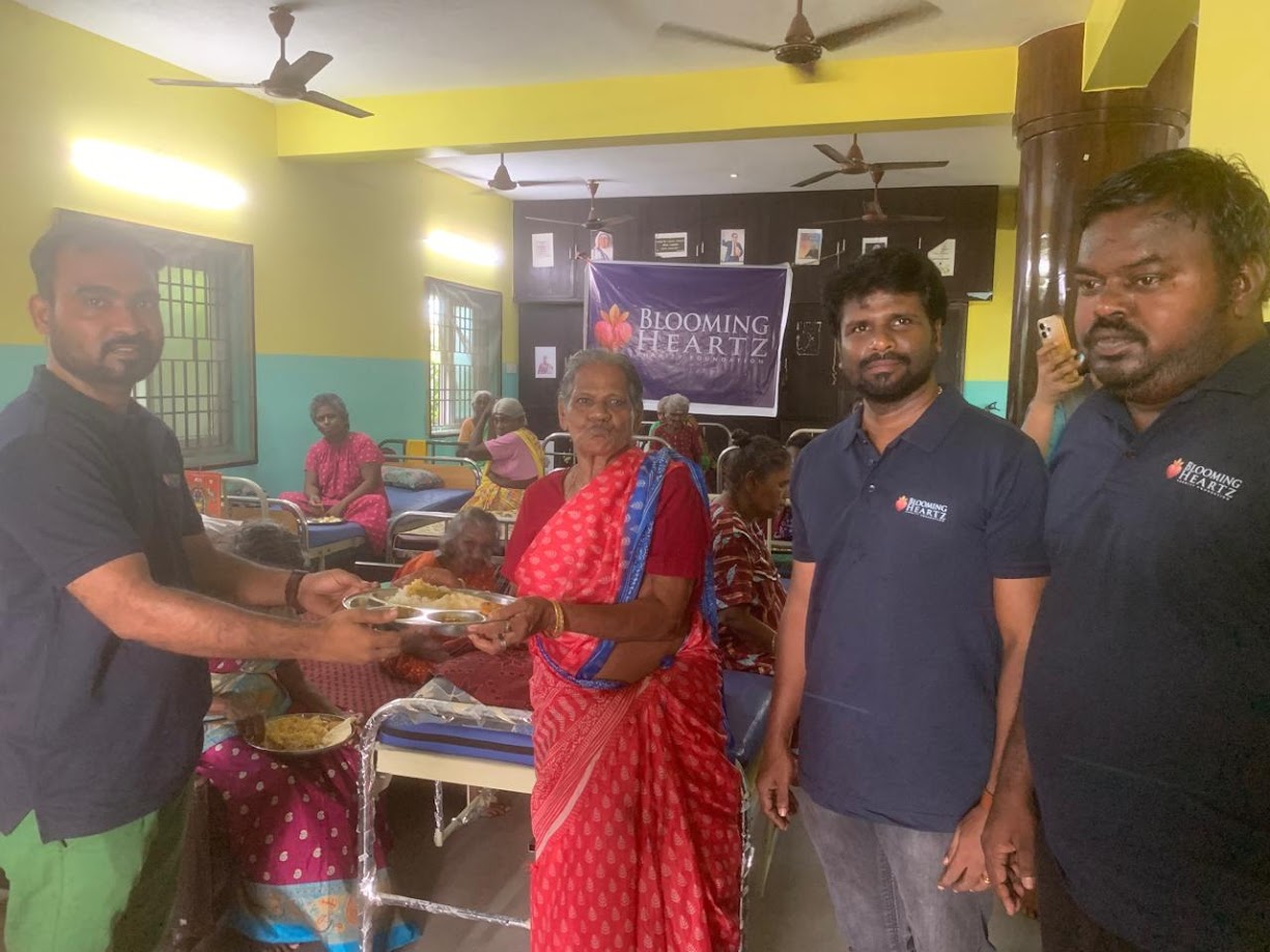 Lunch handed over with a smile.